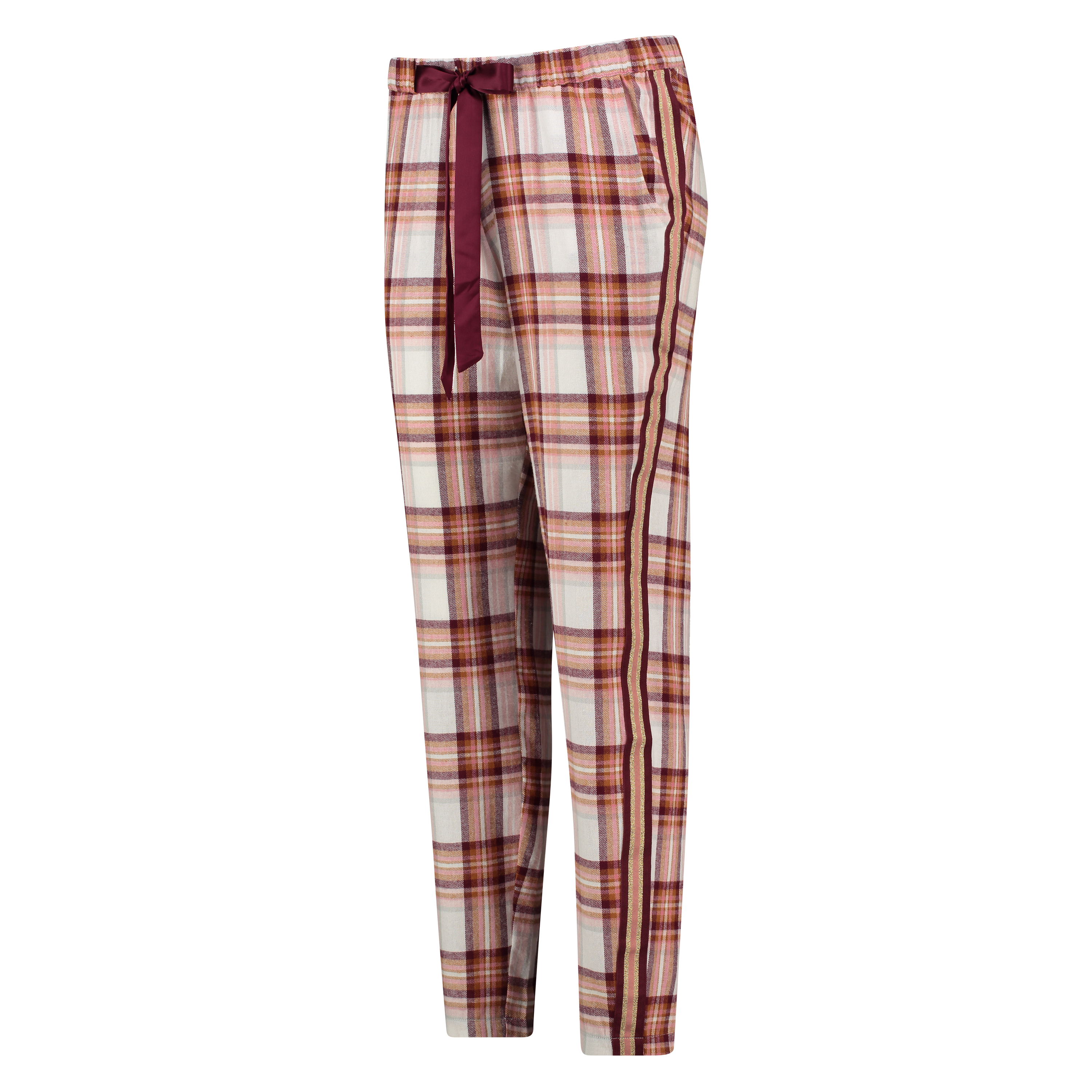 Pantalon de pijama &agrave; carreaux, Rouge, main