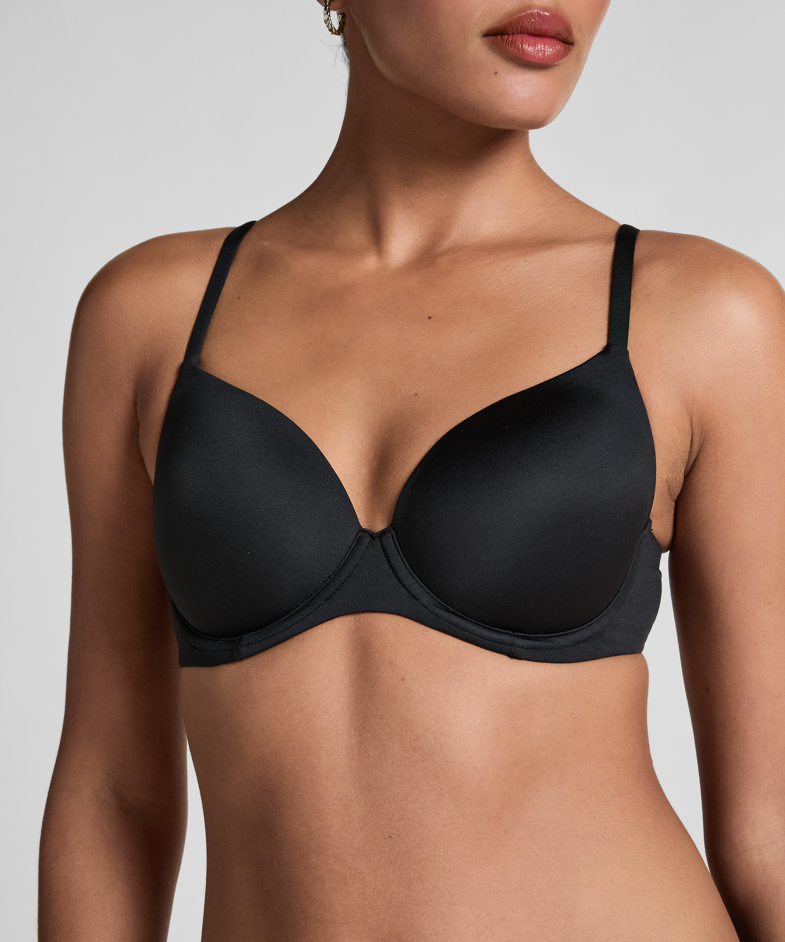 Soutien-gorge t-shirt basic, Noir, main