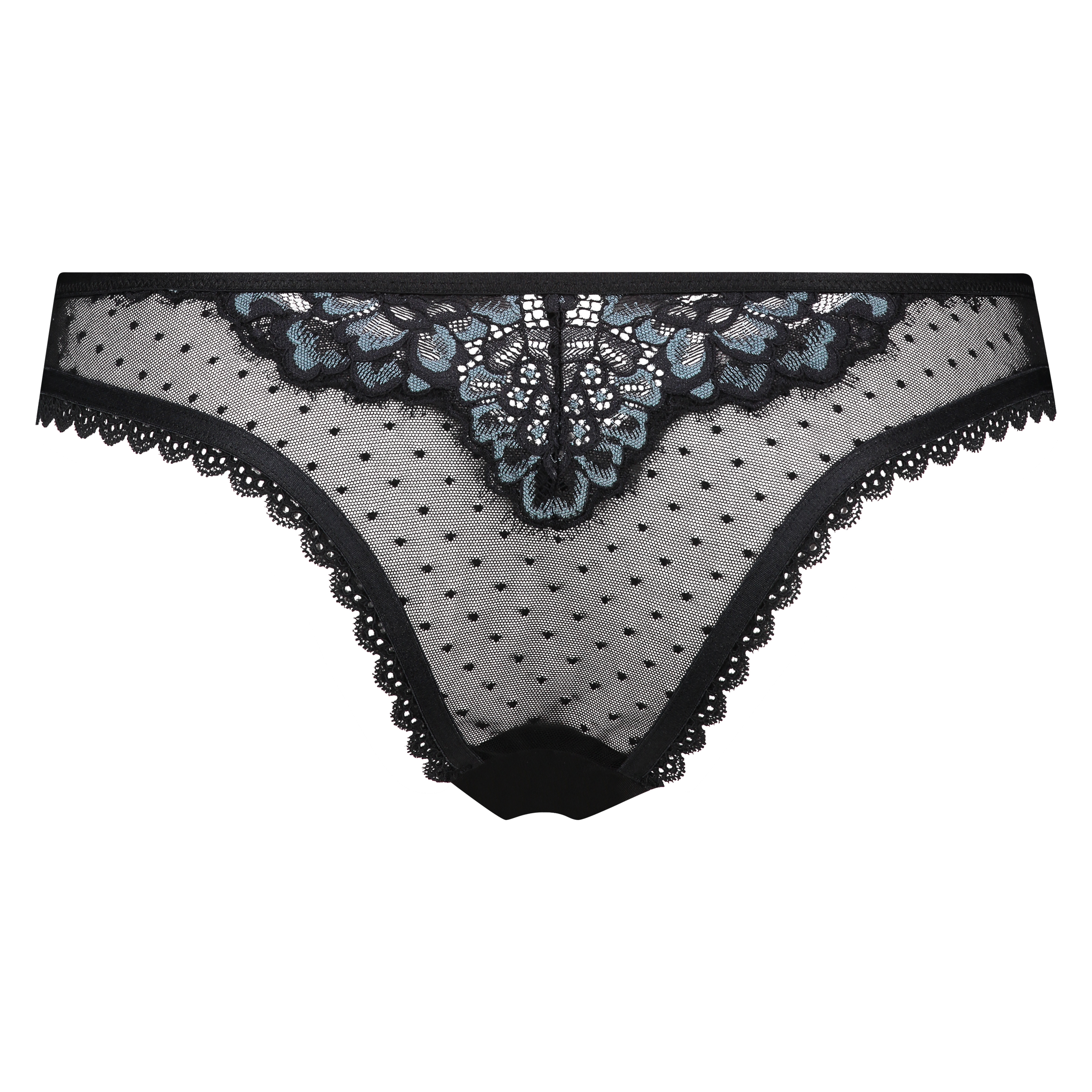 Slip br&eacute;silien taille haute Enchanted Doutzen, Noir, main