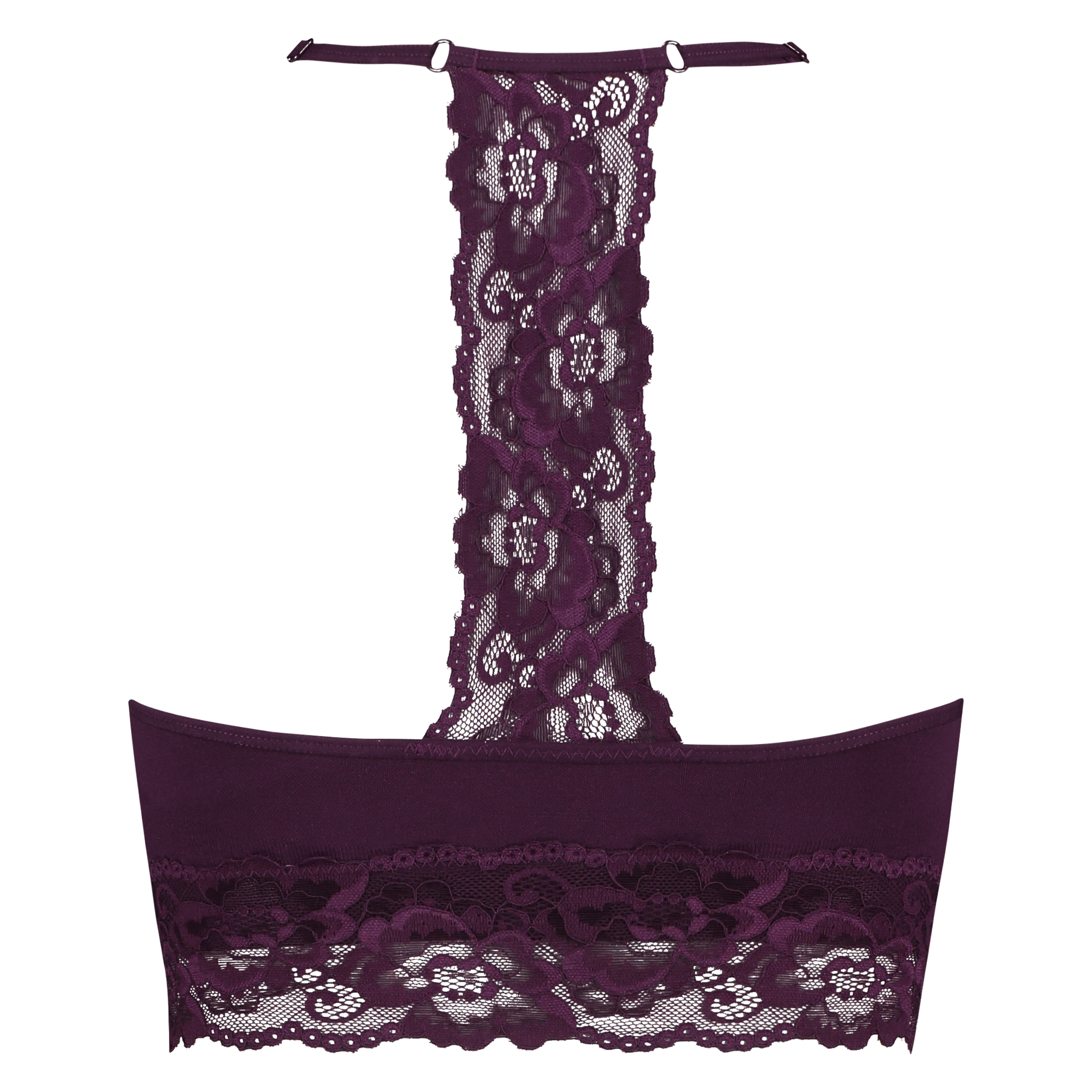 Croptop longline sans coutures Maria, Violet, main