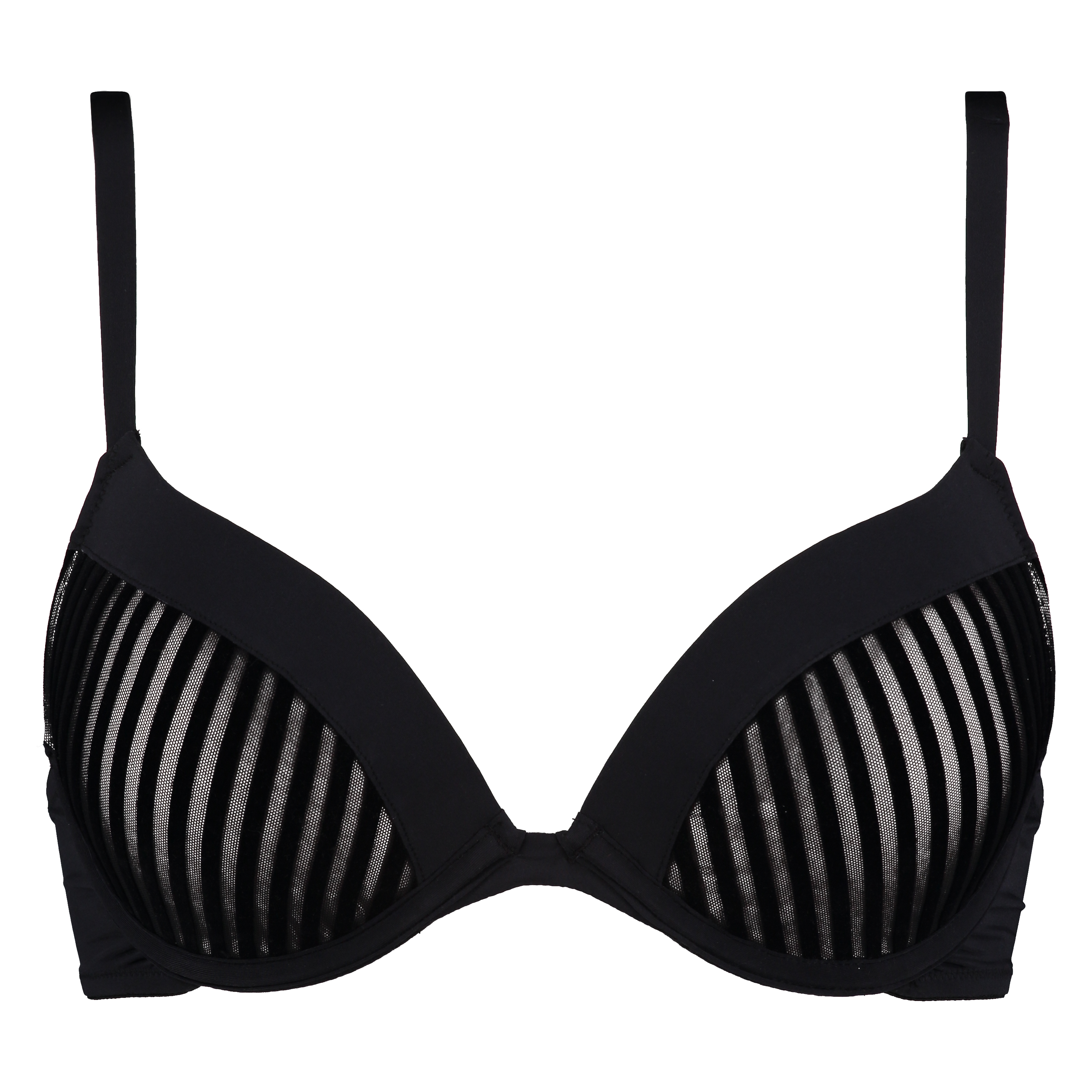 Soutien-gorge &agrave; armatures pr&eacute;form&eacute; push-up Pia, Noir, main
