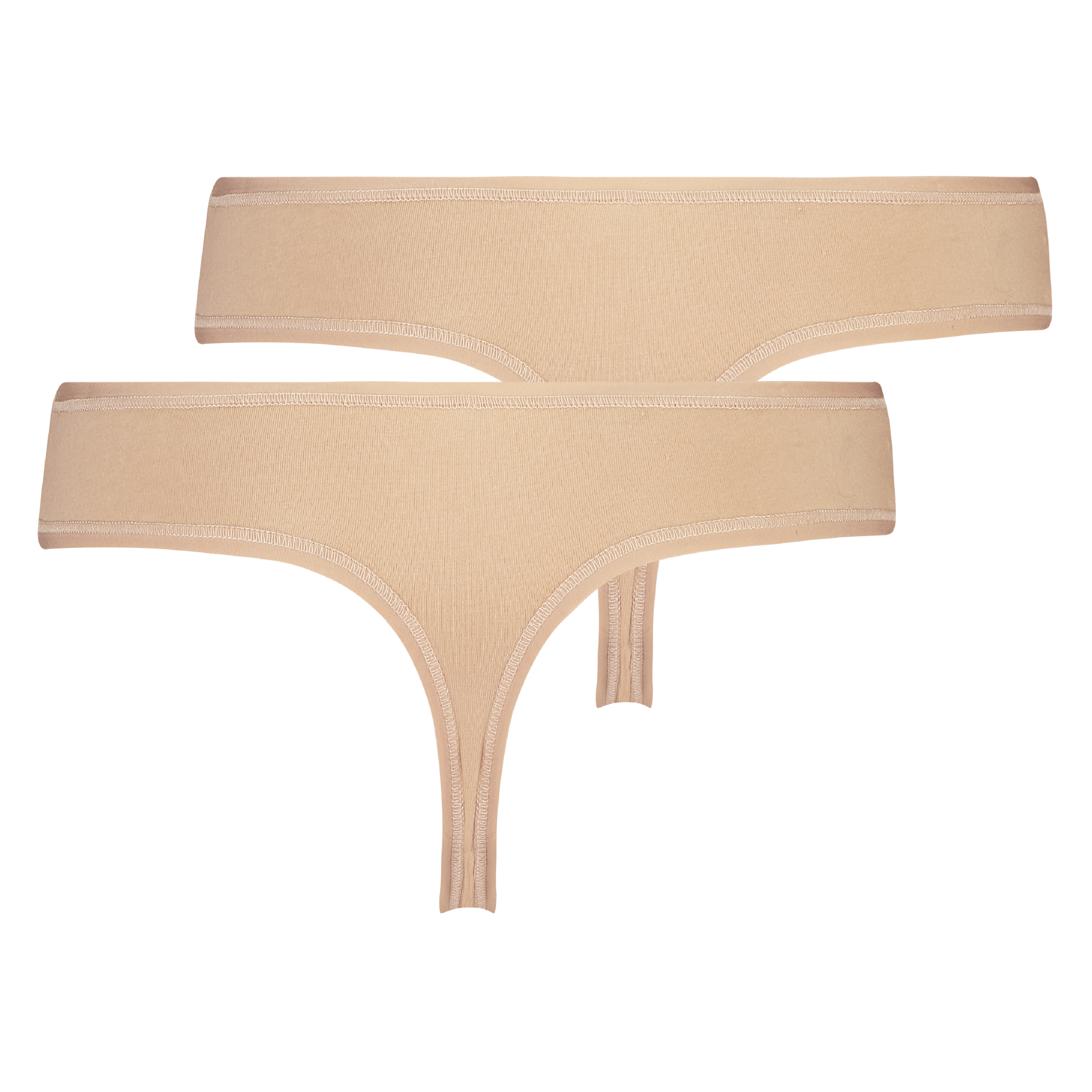Lot de 2 string Kim Cotton, Bronzage, main