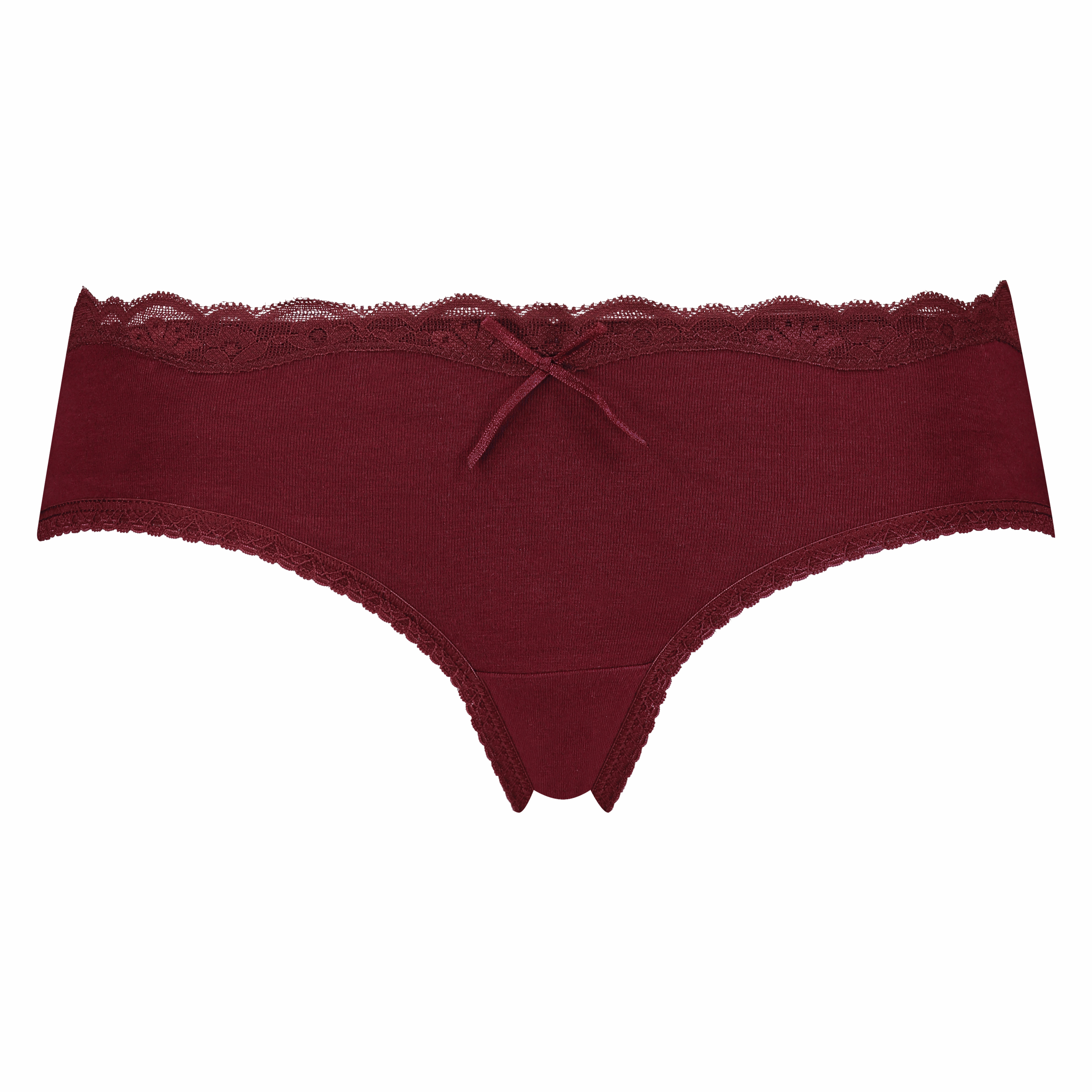 Slip br&eacute;silien coton, Rouge, main