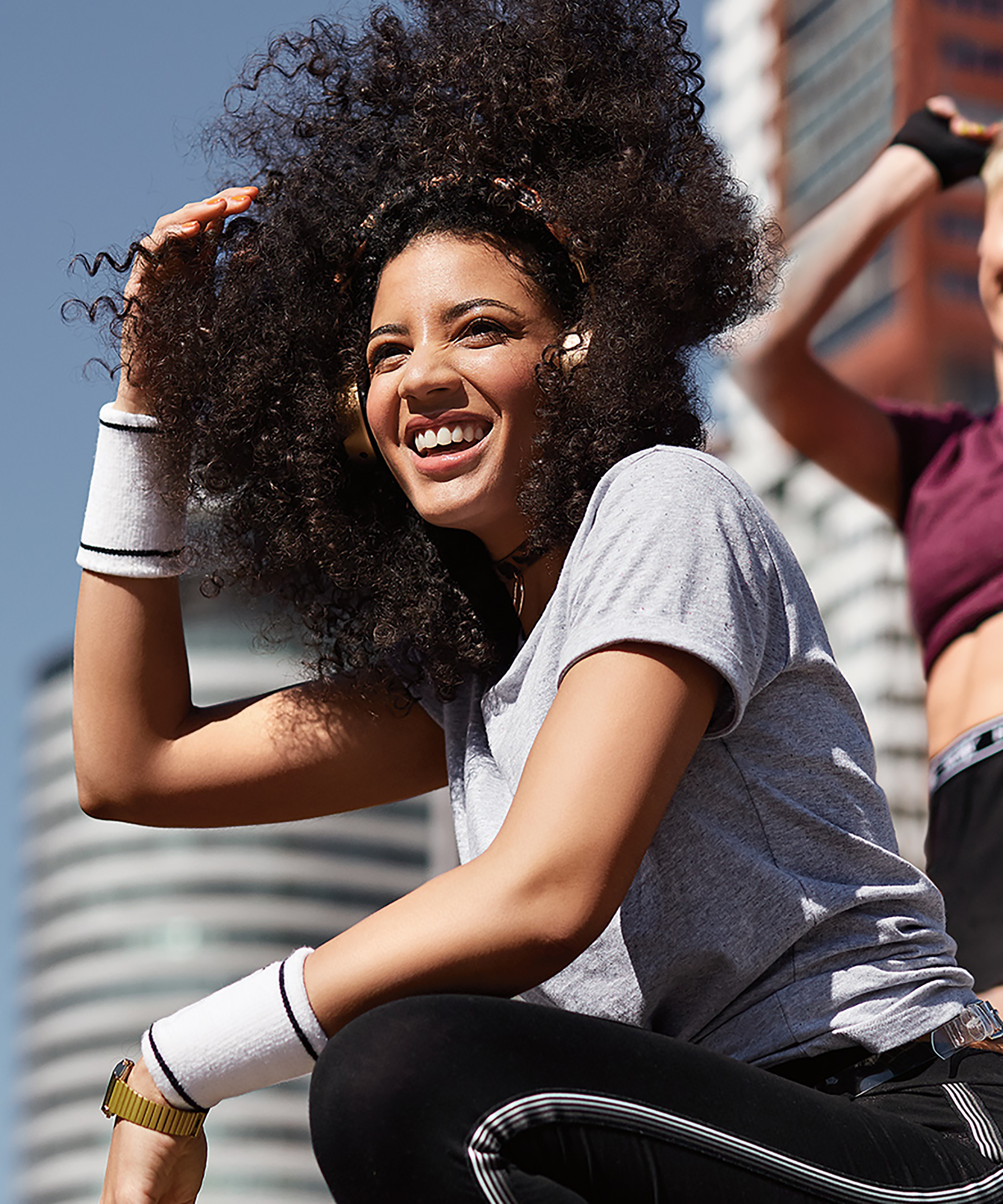T-shirt de sport &agrave; manches courtes HKMX, Gris, main