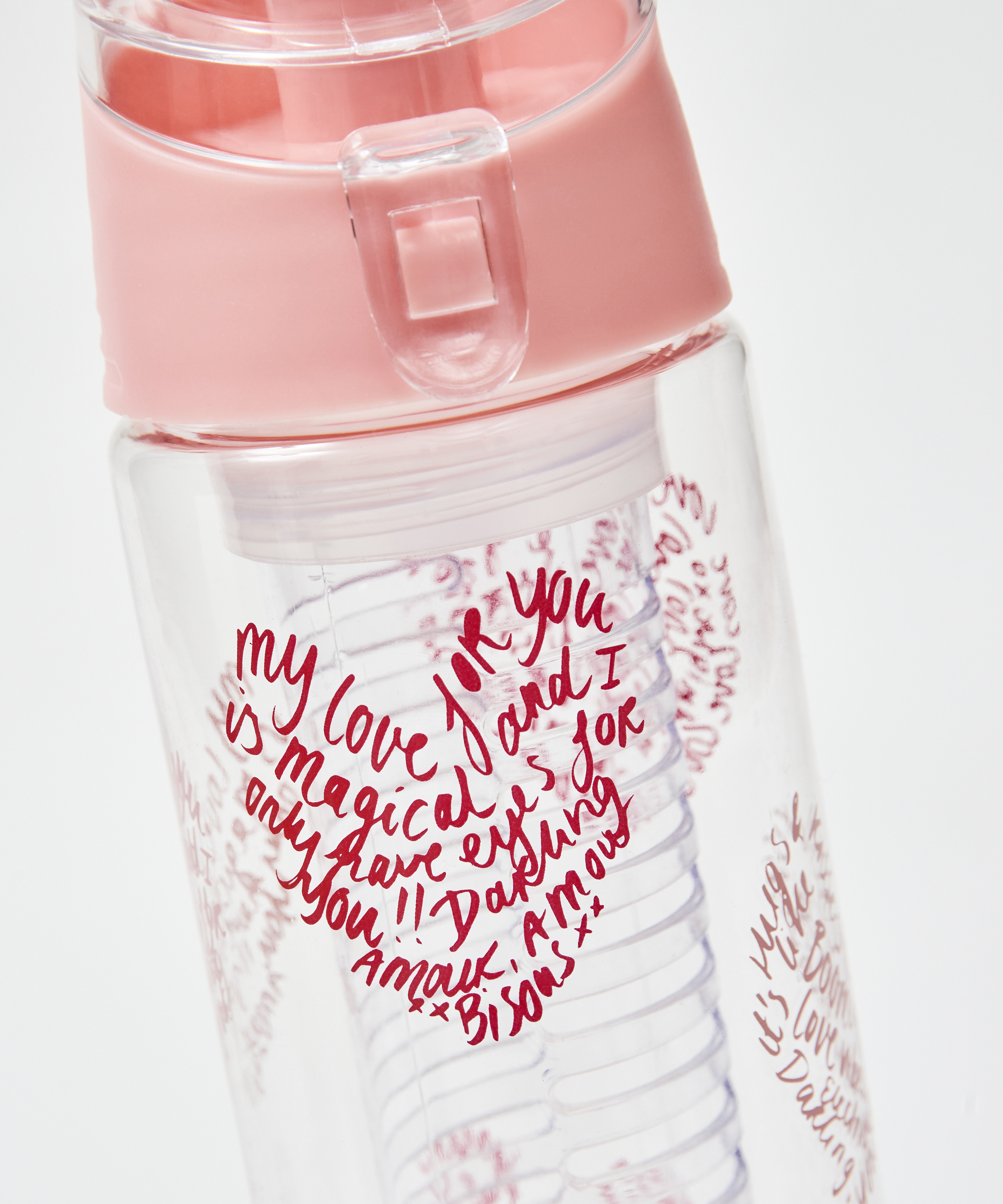 Bouteille d'eau Patched infused, Rose, main